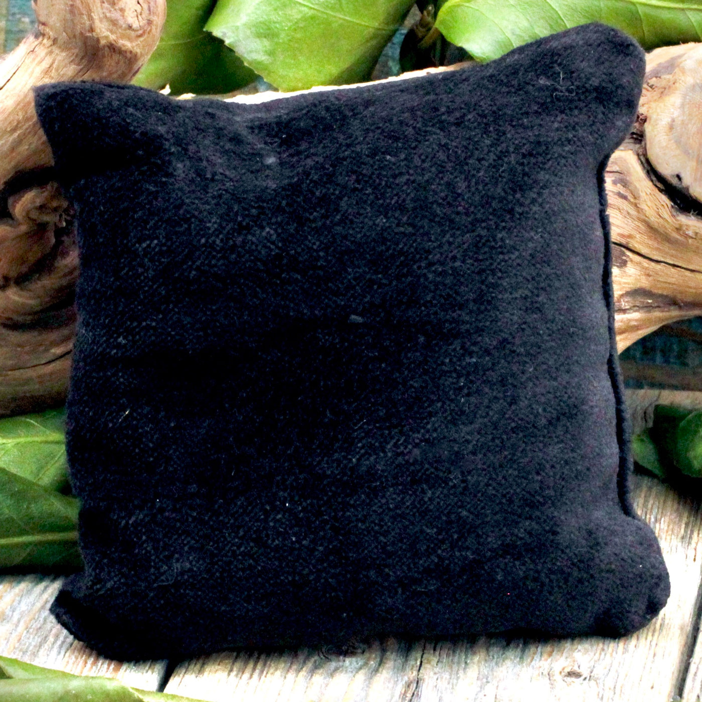 Square Black Velvet Display Pillow