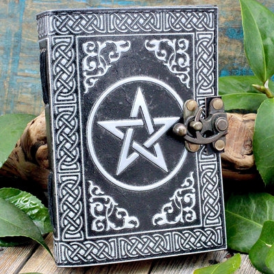 Black Leather pentacle Journal