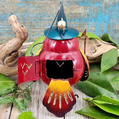 Red Wizard Owl Lantern back