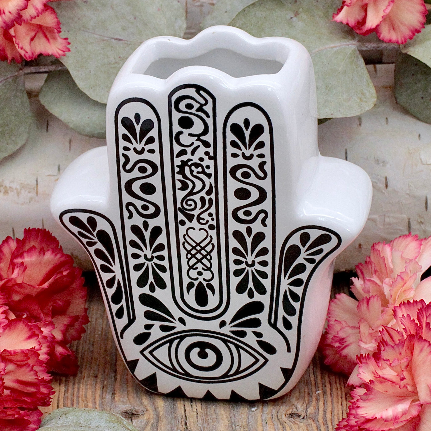 HH4803-Black-and-White-Hamsa-Hand-Bud-Vase