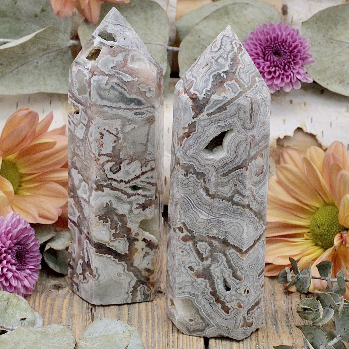 Mexican Crazy Lace Agate Tower