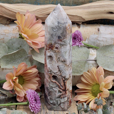 Mexican Crazy Lace Agate Tower