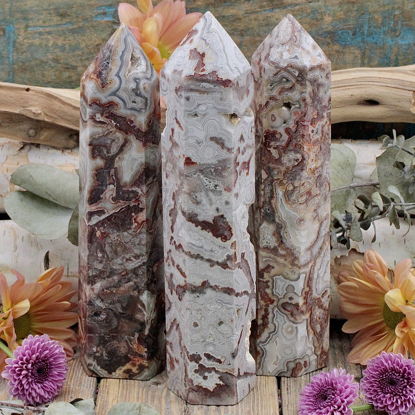 Mexican Crazy Lace Agate Tower