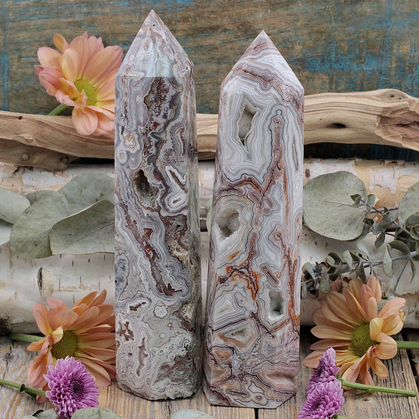 Mexican Crazy Lace Agate Tower