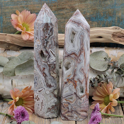 Mexican Crazy Lace Agate Tower