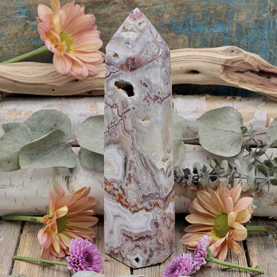 Mexican Crazy Lace Agate Tower