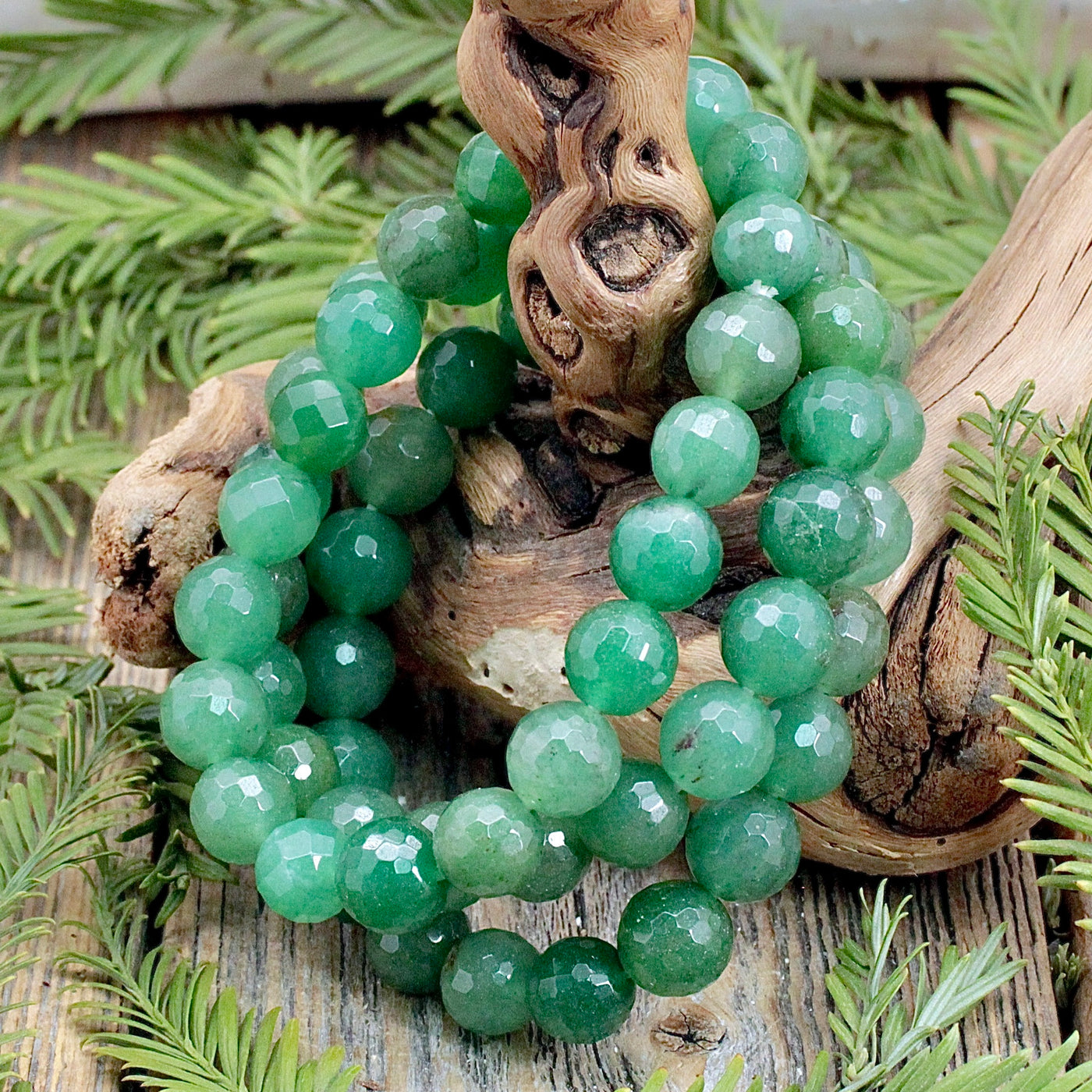 Green Aventurine Faceted Bracelet