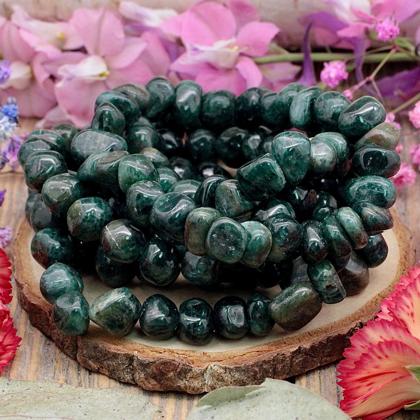 Green Apatite Tumble Bracelet