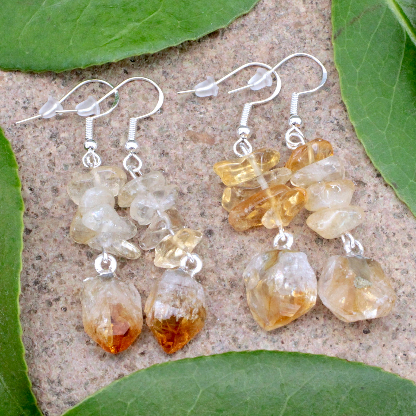 Citrine Chip Drop Earings