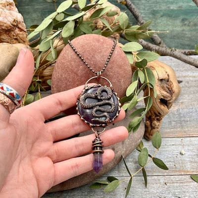 Amethyst Snake Necklace