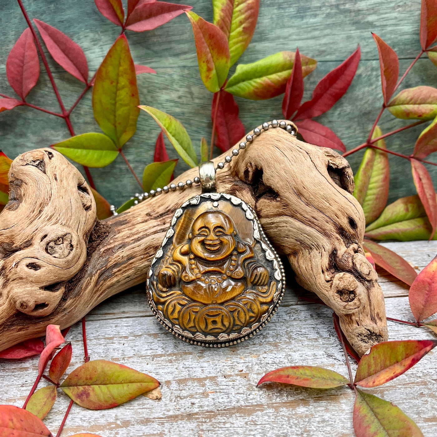 Tiger's Eye Buddha Pendant