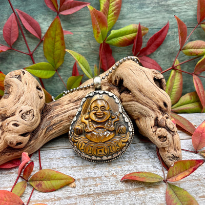 Tiger's Eye Buddha Pendant