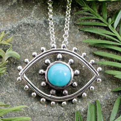 Turquoise Evil Eye Pendant