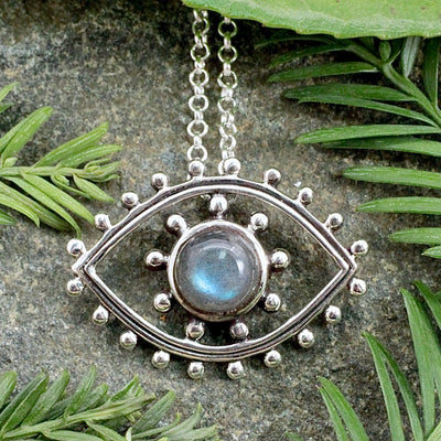 Labradorite Evil Eye Pendant