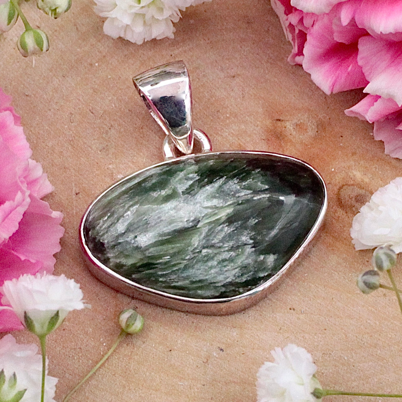Seraphenite Pendant Sterling Silver B