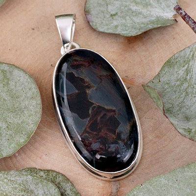 Pietersite Pendant Sterling Silver oval