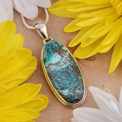 Shattuckite Pendant - Sterling Silver A