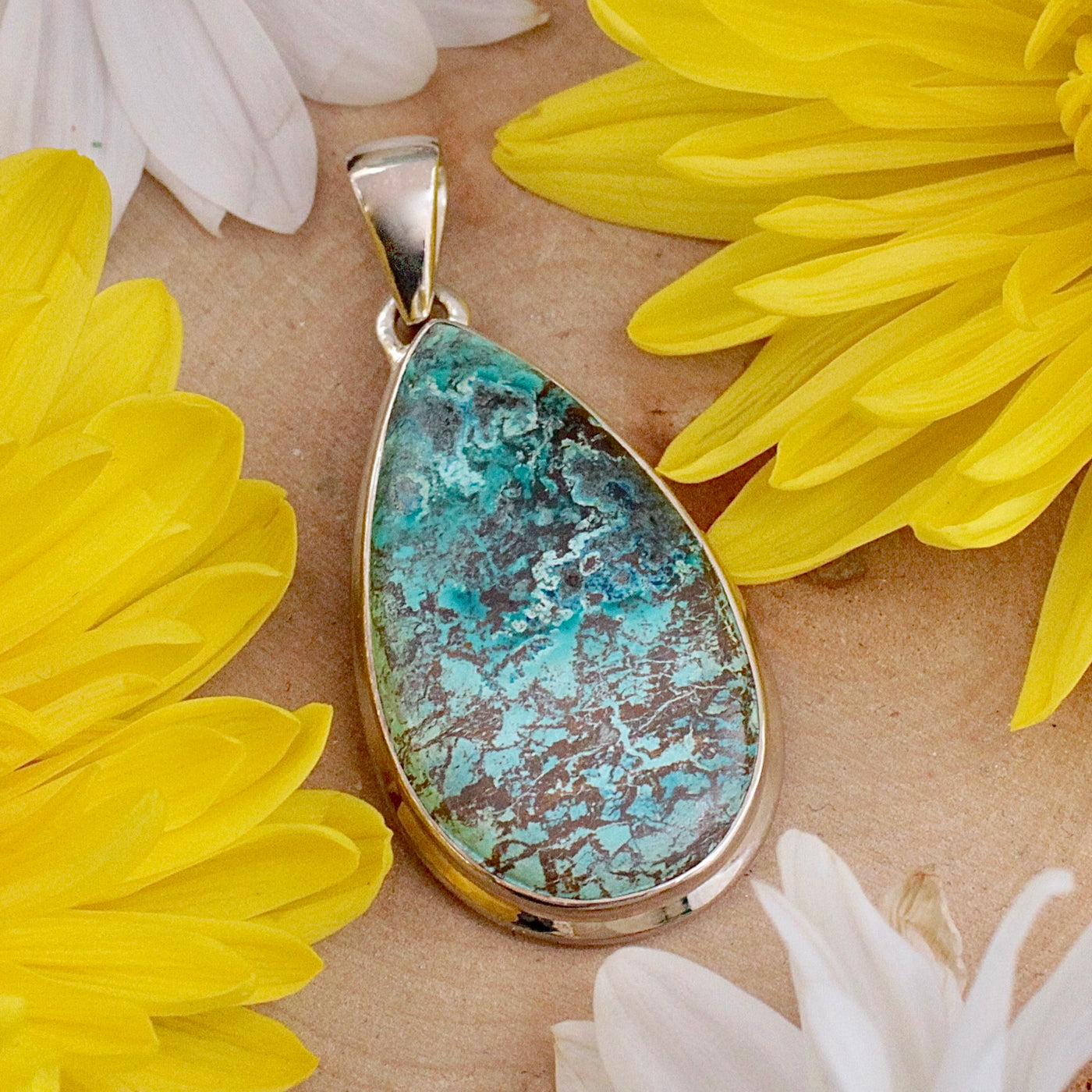 Shattuckite Pendant - Sterling Silver B