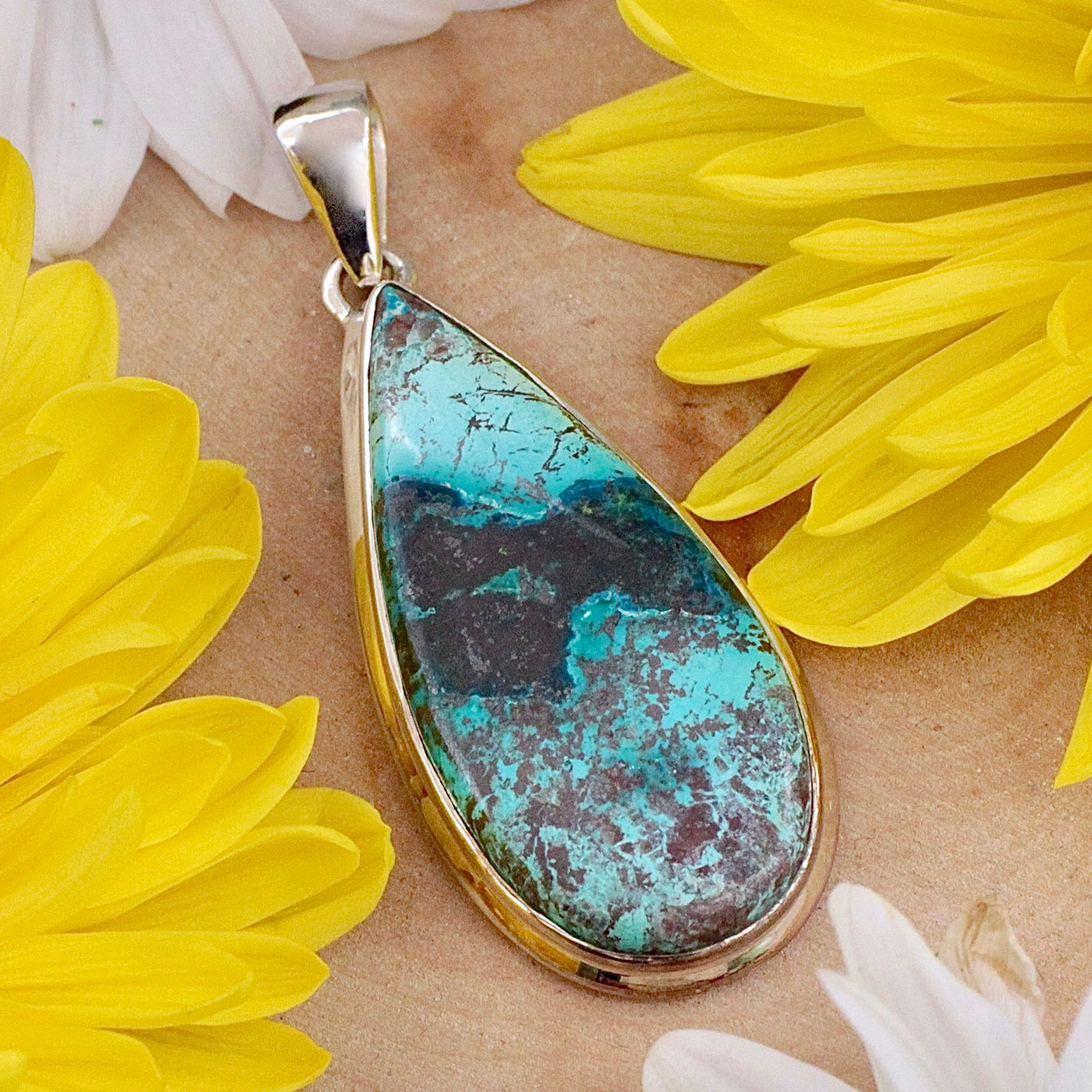 Shattuckite Pendant - Sterling Silver E