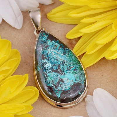 Shattuckite Pendant - Sterling Silver F
