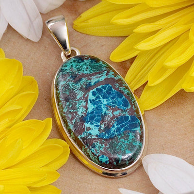 Shattuckite Pendant - Sterling Silver G