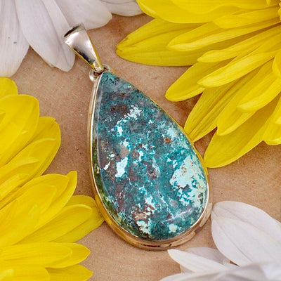 Shattuckite Pendant - Sterling Silver H
