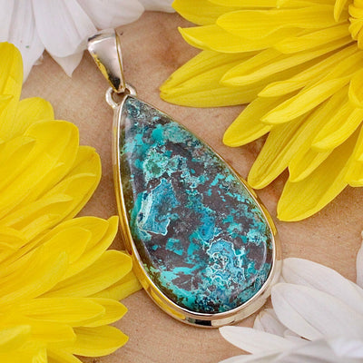 Shattuckite Pendant - Sterling Silver I