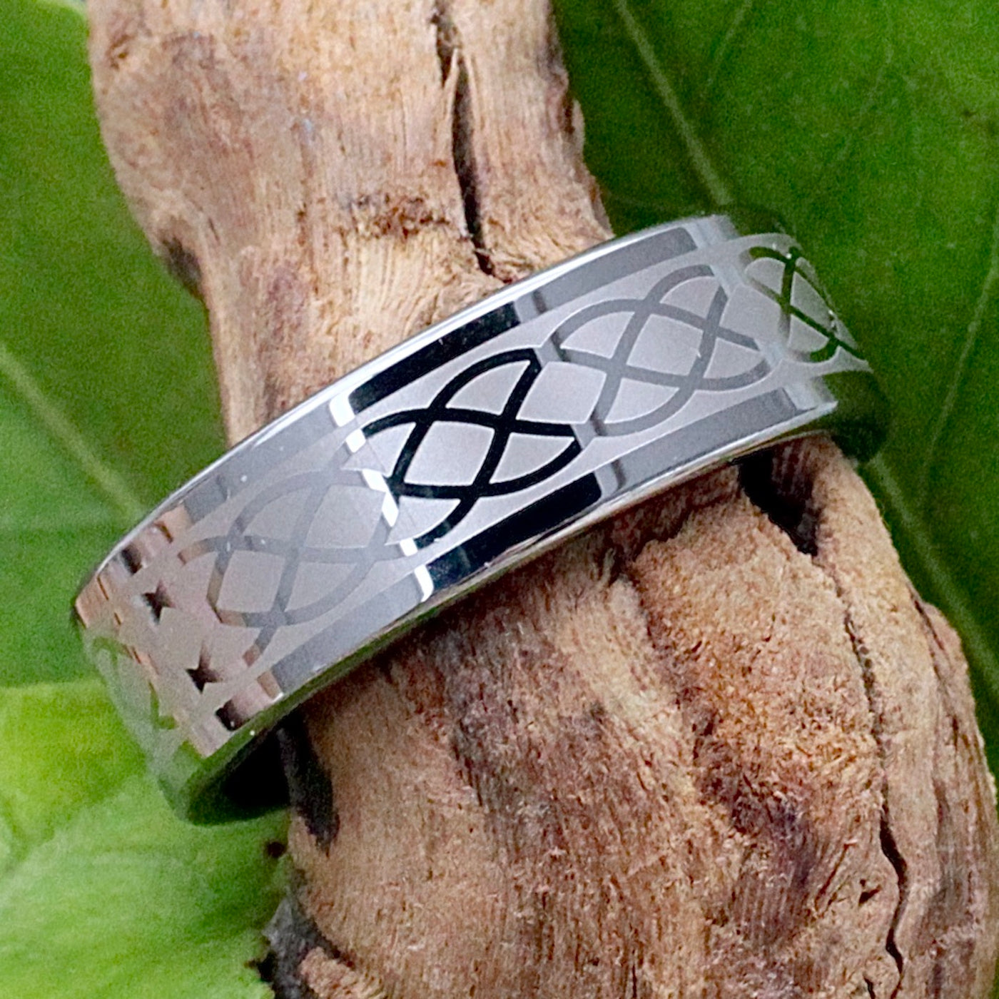 Men's Tungsten Ring - Braid Design