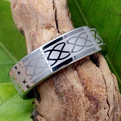 Men's Tungsten Ring - Braid Design