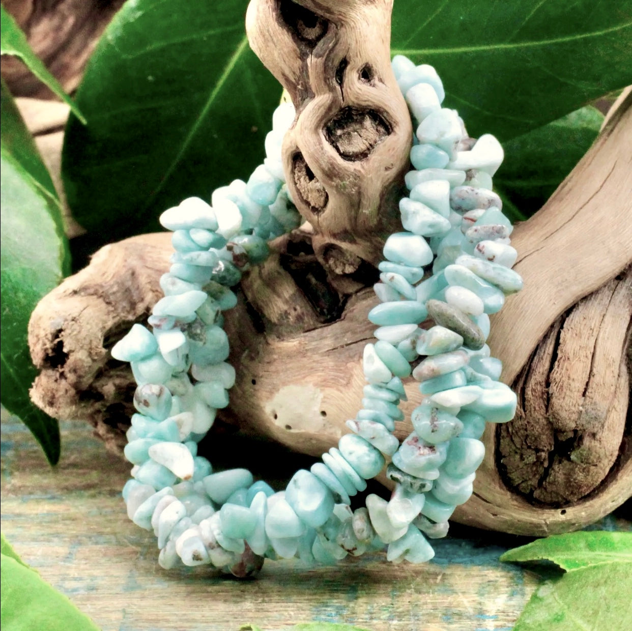 Larimar Chip Bracelet
