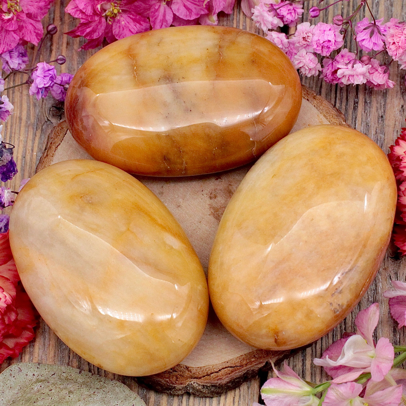 Golden Healer Quartz Palm Stone
