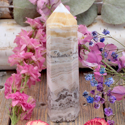 Dendritic Yellow Calcite Tower