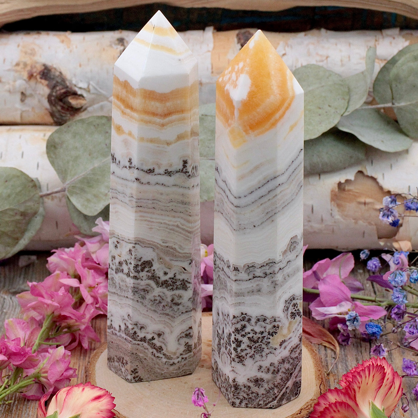 Dendritic Yellow Calcite Tower