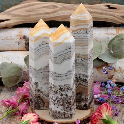 Dendritic Yellow Calcite Tower