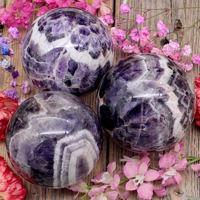 Chevron Amethyst Sphere