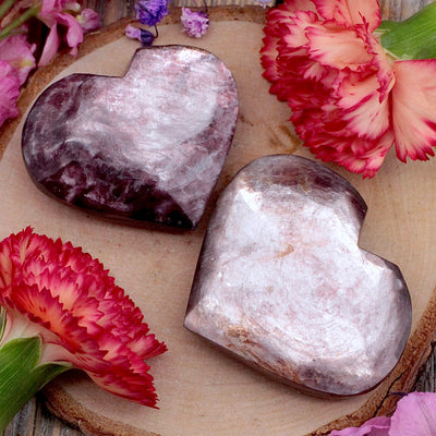 Mica Lepidolite Heart