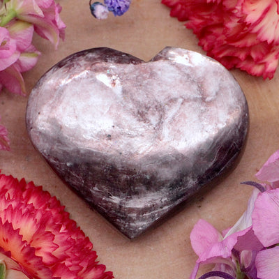 Mica Lepidolite Heart