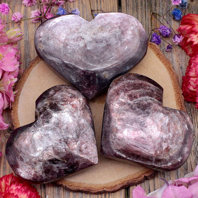 Mica Lepidolite Heart