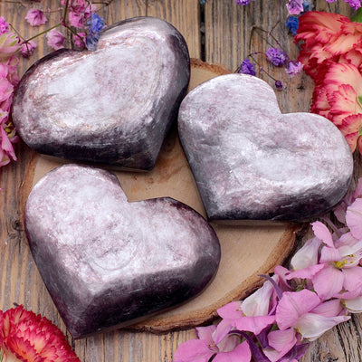 Mica Lepidolite Heart