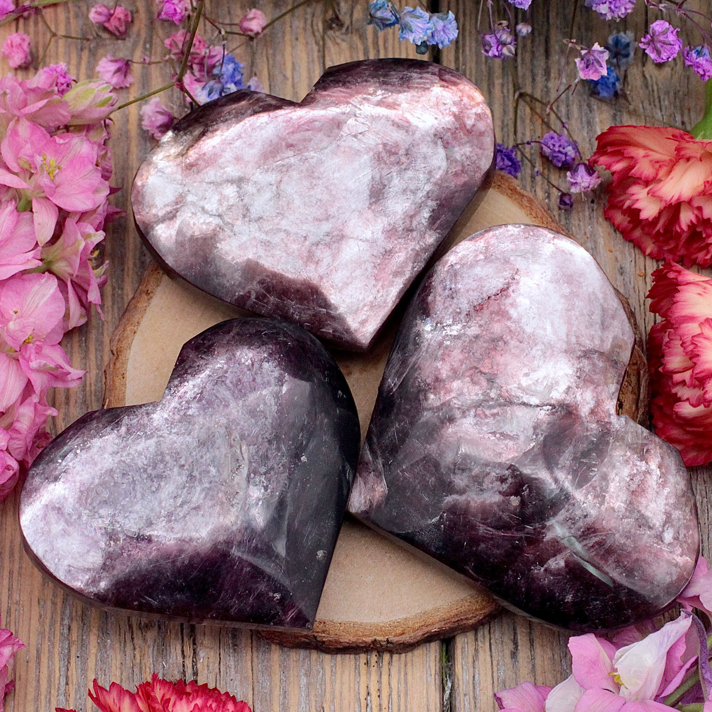 Mica Lepidolite Heart