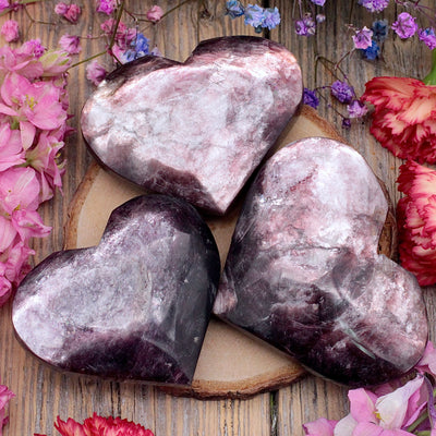 Mica Lepidolite Heart