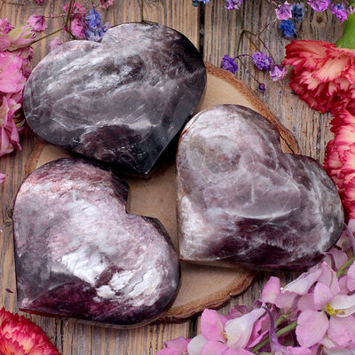 Mica Lepidolite Heart