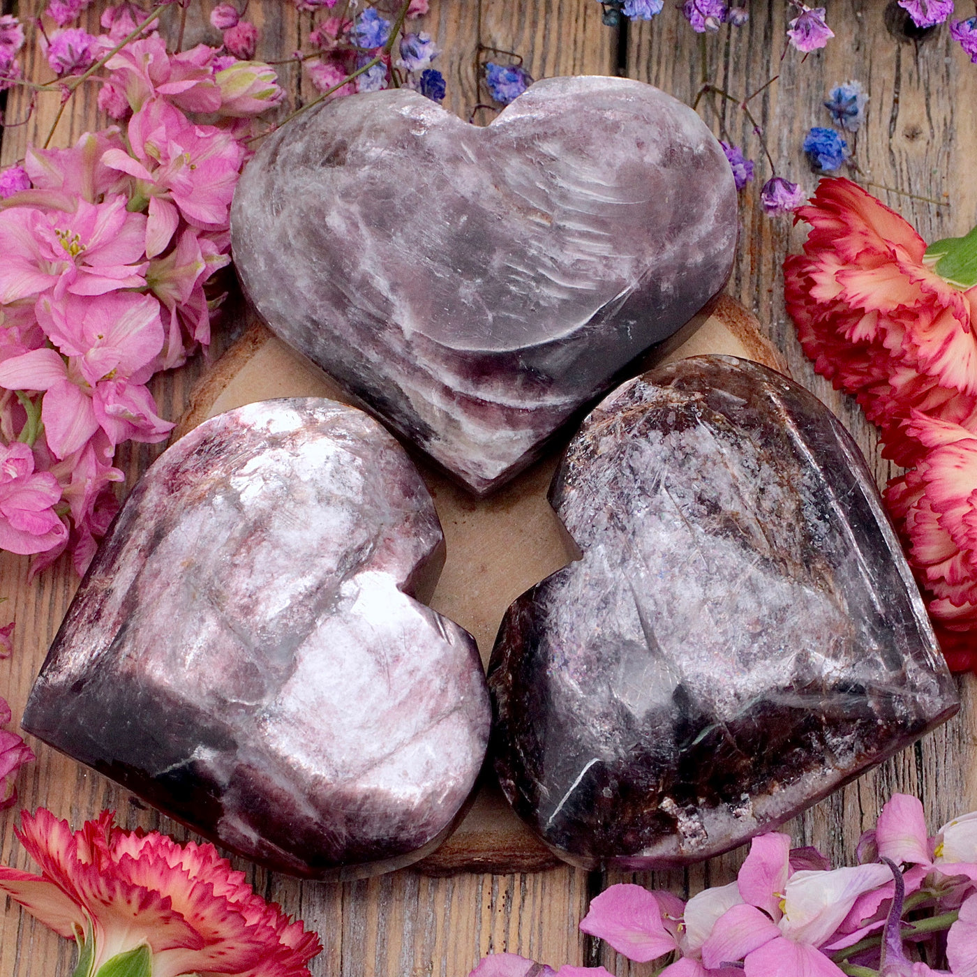 Mica Lepidolite Heart