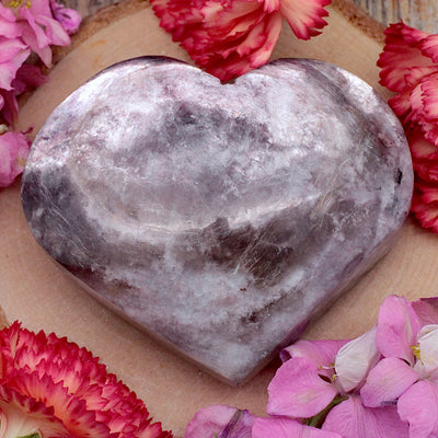 Mica Lepidolite Heart
