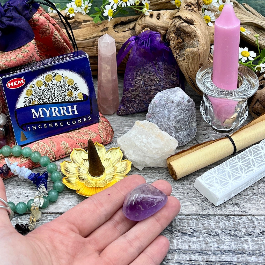 Heart Path Crystal Journey Kit hand