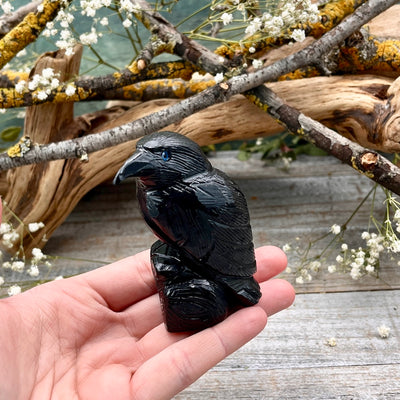 Onyx Raven Carving large