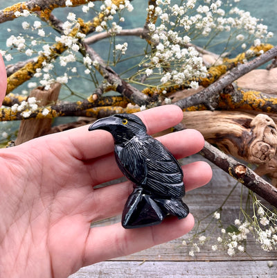 Onyx Raven Carving medium