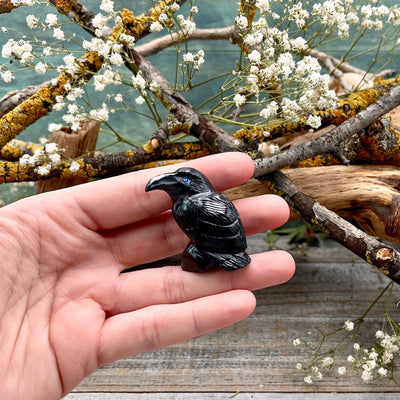 Onyx Raven Carving small