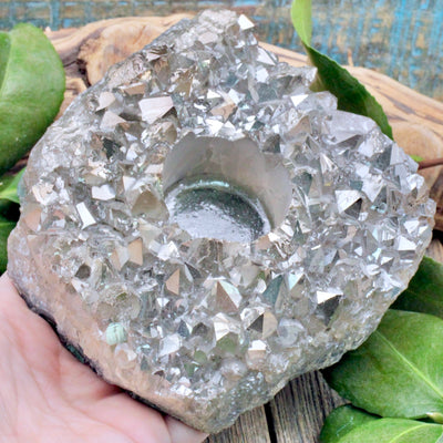 Siler Aura Quartz Candle Holder