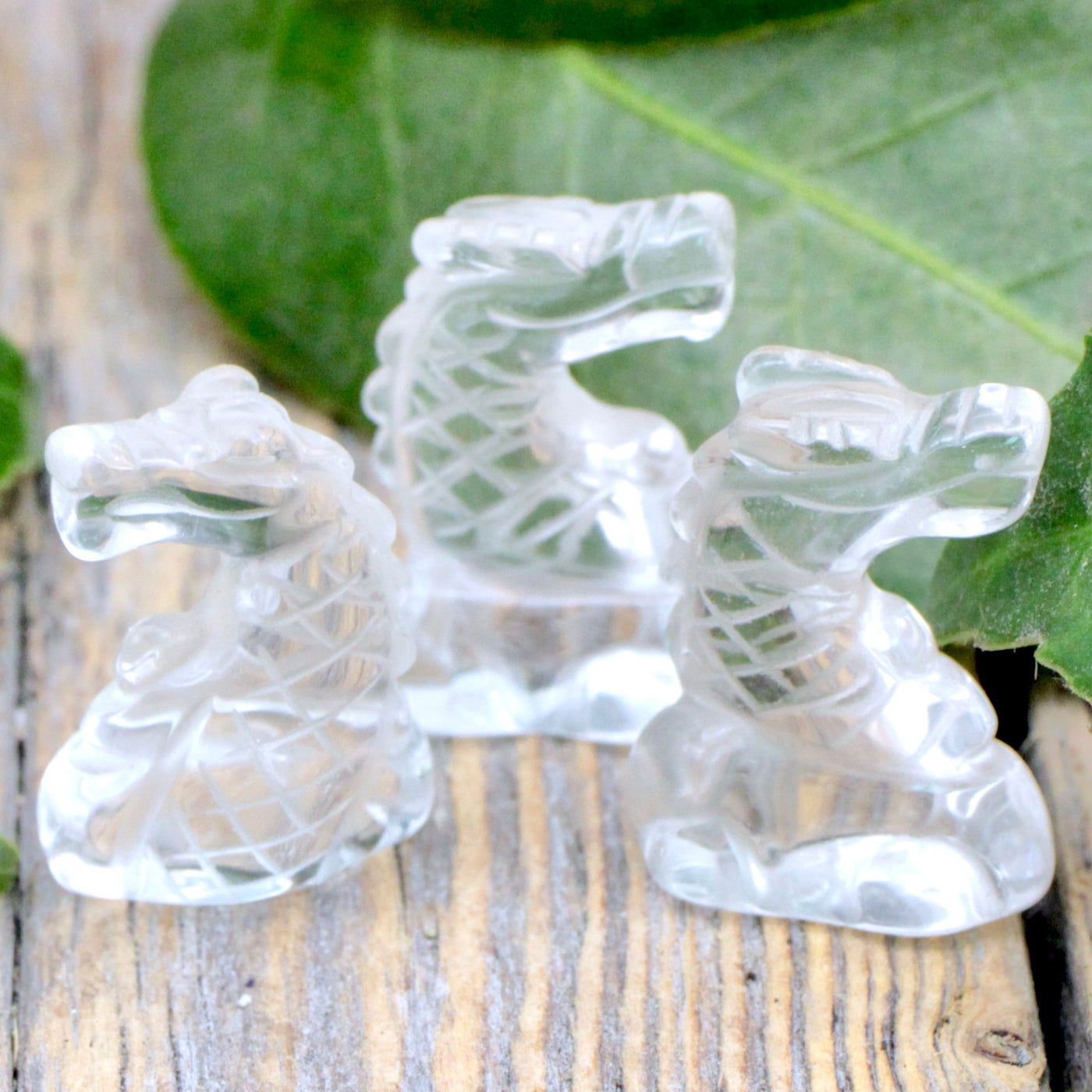 Mini Quartz Dragon Carving
